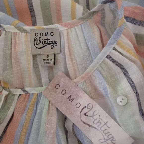 NEW Como Vintage Stopped Short Sleeve Top - Picture 6 of 6